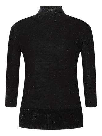 Genny sequin-embellished top - Black