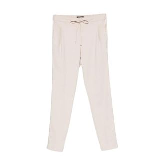 Fabiana Filippi Side-Stripe Drawstring Trousers - female - Fabiana Filippi - Sweatpants - Beige - 2XS - Trousers