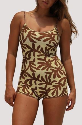 Stone Fox Swim Bobby Print One-Piece Swimsuti in Sun Spun at Nordstrom, Size X-Small