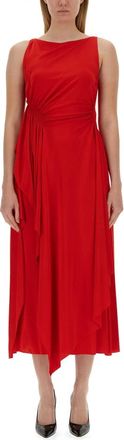 Lanvin Kleedjes, Dames, Rood, S, Jurk met Drapering