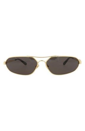 Balenciaga 71mm Slim Aviator Sunglasses in Gold Gold Grey at Nordstrom Rack