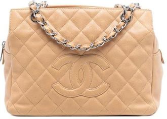 Chanel Pre-owned Shoulder Bags, female, Brown, Size: ONE SIZE Pre-owned Leather Tote