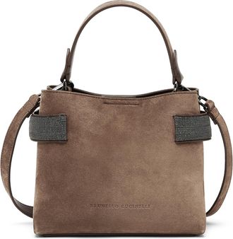 Brunello Cucinelli Small Top-Handle Essence bag in Brown at Nordstrom