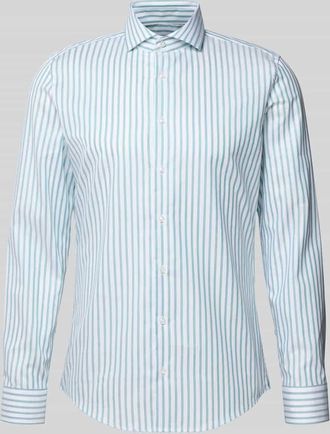 Seidensticker Slim Fit Business Hemd aus Baumwolle mit Kentkragen in Hellgruen, Größe 38