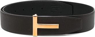 Tom Ford Grained Leather T Icon Belt Accessories