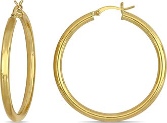 Mimi & Max 40mm Hoop Earrings in 10k Yellow Gold