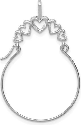 Diamond2Deal 10k Gold Polished 5-Heart Charm Holder Pendant