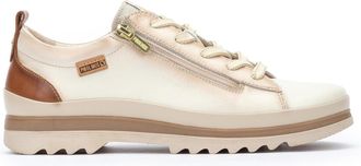 Pikolinos Nata damesschoenen van wit leer met veters en rits - Vigo