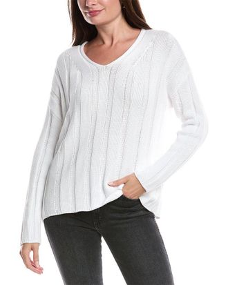 Fort&eacute; Cashmere Wide Rib Sweater