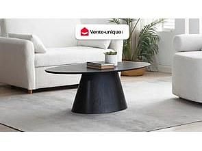 Vente-Unique Tavolino in frassino Nero - ANTELADA