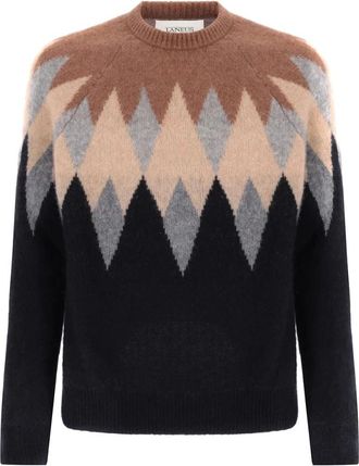 Laneus Multicolor Gebreide Kleding Aw 24 - Heren - Cashmere truien - Veelkleurig - L - Polyester - Truien & Vesten