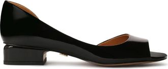 Kazar Gelakte pumps met uitgesneden bovenkant en neuspads - Dames - Sandalen met hakken - Zwart - 36 EU - Leer - Schoenen