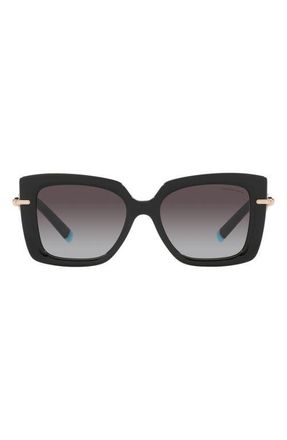 Tiffany & Co. 53mm Gradient Butterfly Sunglasses in Black at Nordstrom