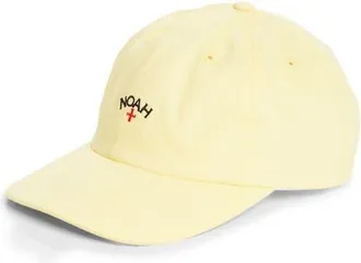 Noah Core Logo Embroidered 6-Panel Adjustable Baseball Cap in Hibiscus at Nordstrom