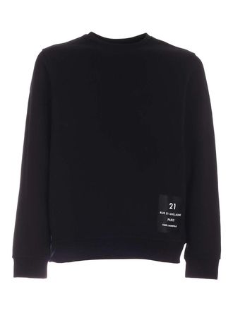 Karl Lagerfeld Logo label sweatshirt in black