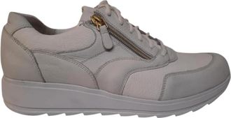 Durea 6279 Sneaker - Dames - Sneakers - Grijs - 39 1/2 EU - Leer - Schoenen