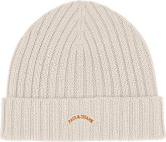 Paul & Shark Beanie - Heren - Hoeden - Beige - ONE Size - Wol - Accessoires