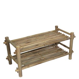 Decoclico Mueble zapatos de bamb&uacute; color marr&oacute;n claro