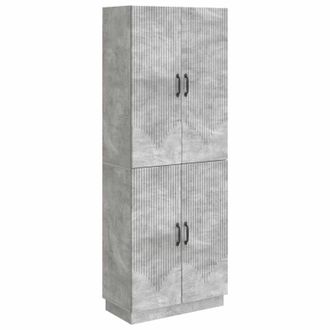 vidaXL Juego De Armarios 2 Uds. Gris Hormig&oacute;n Madera De Ingenier&iacute;a Vidaxl