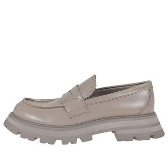 Alexander McQueen (WMNS) Alexander McQueen Wander Leather Loafers Brown Grey 708061WIC6A2104