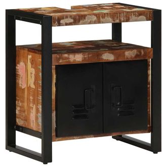 Berkfield Home Bathroom Sink Cabinet 55x35x60 cm Solid Wood Reclaimed in Brown | Size: 55 x 35 x 60 cm