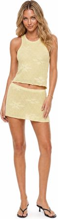 Forever 21 Crochet Knit Tank and Mini Skirt Set