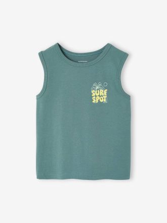 Vertbaudet Tr&auml;gershirt mit Surfer-Print Jungen, mit Recycling-Baumwolle aqua