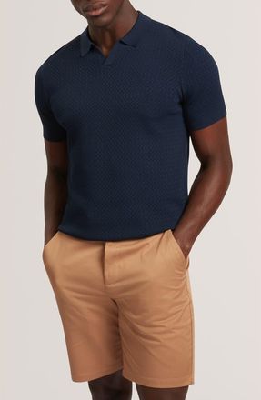 Ted Baker Luthen Zigzag Polo in Navy at Nordstrom, Size 5