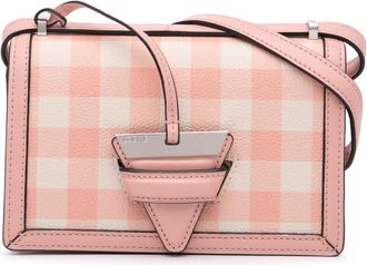 Loewe Pre-owned Loewe Small Leather Gingham Barcelona Crossbody Ladies E7AHTEFLSW7UW1L5