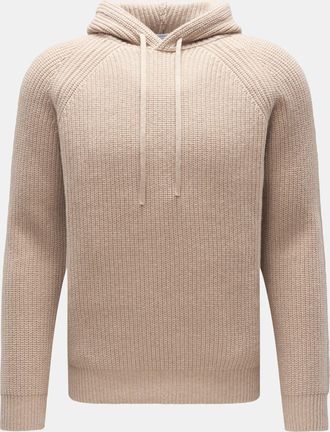 Braun Hamburg Men - Cashmere hooded jumper beige