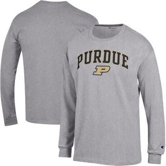 Champion Mens Champion Heather Gray Purdue Boilermakers Arch Over Logo Long Sleeve T-Shirt at Nordstrom, Size X-Large