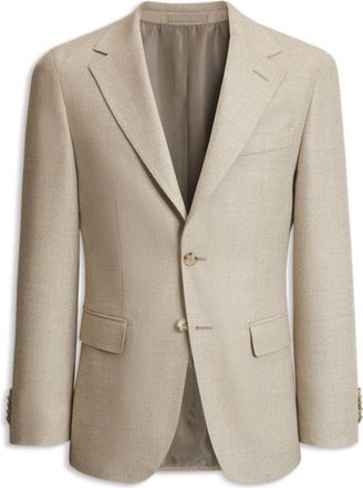 BOSS Regular-fit blazer in virgin wool with silk