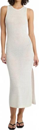 Onia Linen Knit Scoop Back Maxi Dress In White
