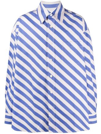 Marni Camicia oversize a righe - Blu