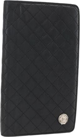 Chanel Pre-owned Vintage Portemonnee - Dames - Vintage Accessoires - Zwart - ONE Size - Leer - Vintage