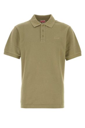 Kenzo Beige Solid Shirt Collar Polo