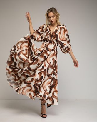 Tantra Bedrukte maxi-jurk