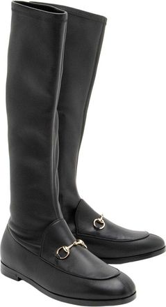 Gucci Womens Leather Jordaan Knee-High Boot (Authentic Pre-Loved)