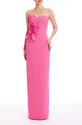 Badgley Mischka Strapless Evening Gown in Magenta at Nordstrom, Size 4