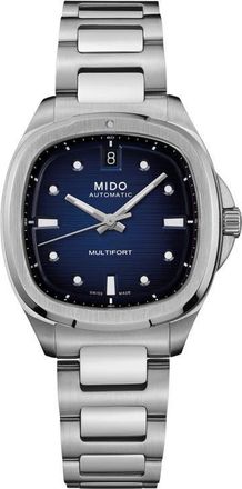 Mido Multifort Square Automatic Bracelet Watch, 35mm in Blue at Nordstrom