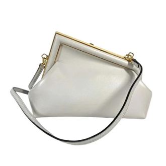Fendi Pre-owned 8Bp129 Clutch Bag - Dames - Pre-owned - Grijs - Maat: ONE Size Leer