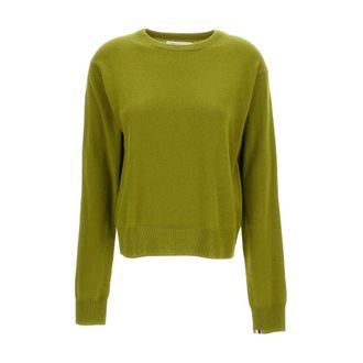 Extreme Cashmere Cashmere Knitwear, female, Green, Size: ONE SIZE Classic Round-neck Sweater