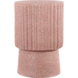 Jonathan Y Designs Louisa 19 Modern Art Deco Tambour Indoor/Outdoor Accent Table in Pink Terrazzo at Nordstrom