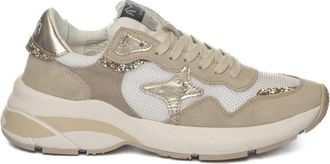 Ama brand Schoenen, Dames, Beige, 38 EU, Leer, Moon Sneaker