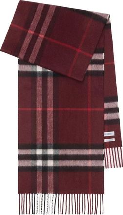 Burberry (WMNS) Burberry Check Cashmere Scarf Red 8112639