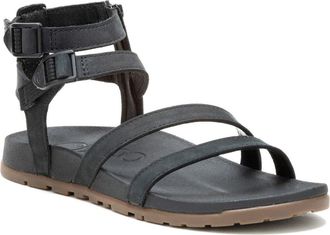 Chaco Lowdown Strappy High Sandal in Black at Nordstrom, Size 12