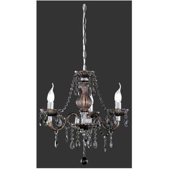 Trio Leuchten Trio Lighting - Ara&ntilde;a Con Brazos 3 Luces Classic L&uuml;ster Cromo Negro Colgantes Decorativos