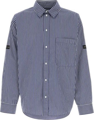 Balenciaga Blue Oversized Stripes Shirt