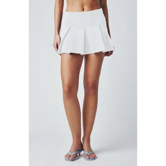 Florence By Mills Pleated Mini Skort in Brt White at Nordstrom, Size Xx-Small