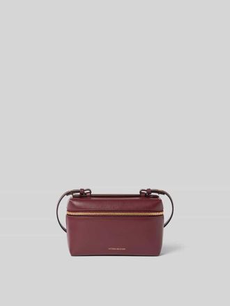 Victoria Beckham Crossbody Bag aus echtem Leder in Bordeaux, Gr&ouml;&szlig;e 1